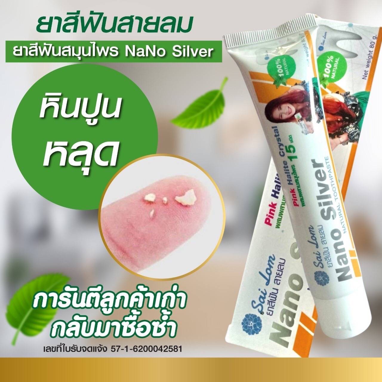 ยาสีฟันสายลม Nano Silver 80 G